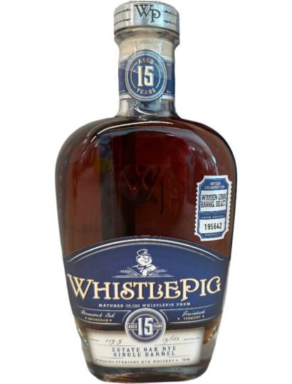 WhistlePig 15 Year Straight Rye Wooden Cork Barrel Select
